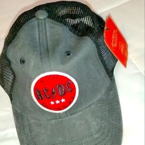 AC -DC Hat Red and black and Grey 🩶
